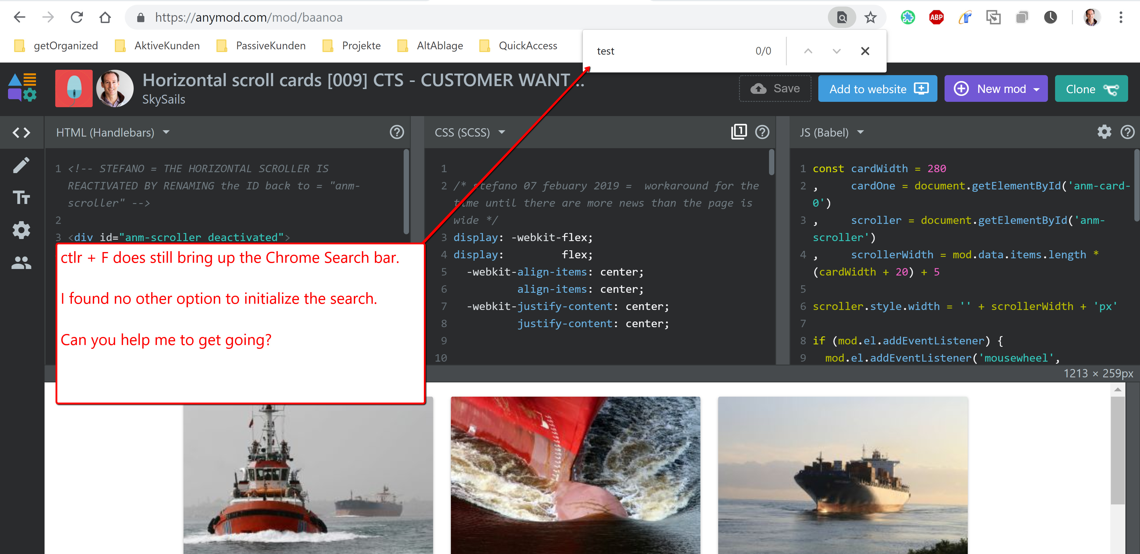 Goal Find Specific Strings Inside Html Js Css By Search Anymod Community